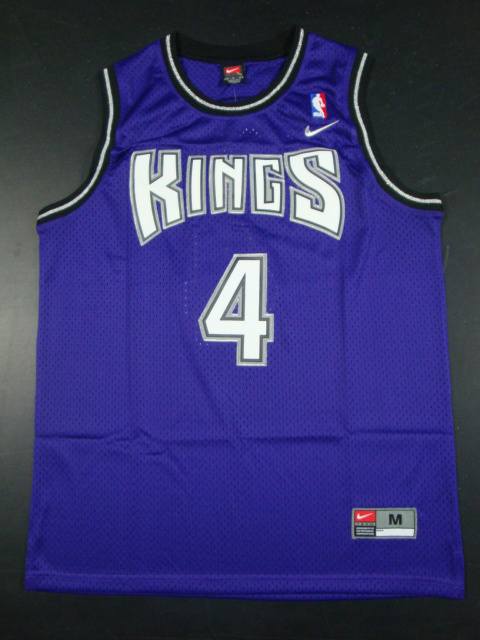 NBA Sacramento Kings 4 Chirs Webber Swingman Throwback Purple Jersey